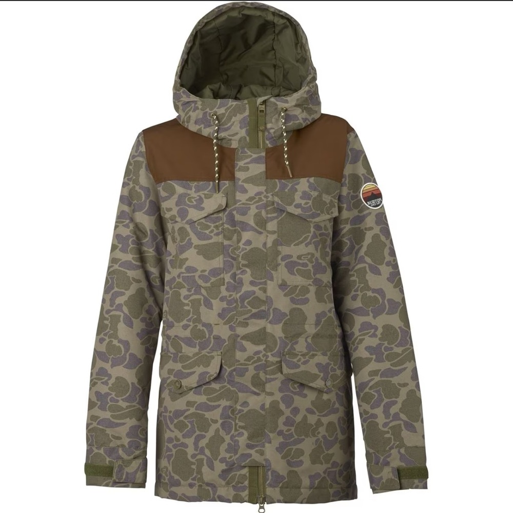 Burton Women’s Camo Snow Jacket. Size small.